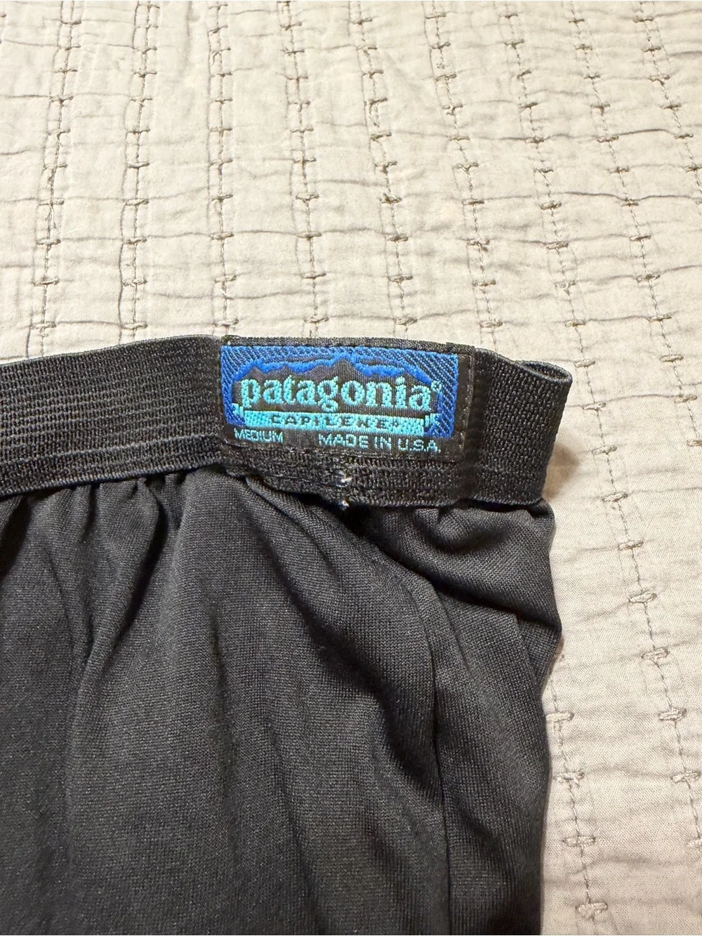 Patagonia Capilene Men’s Base Layer Thermal Vintage Black Pants Size M
